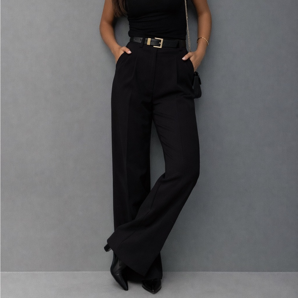 Babaton Black Wide Leg Pants